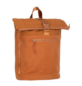 New Rebels New Rebels New York Ribbi Rolltop Rucksack 17-21 l Schulranzen & Arbeitstasche Rippstoff Laptop-Rucksack 15,6 Zoll, kaffeebraun