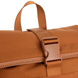 New Rebels New Rebels New York Ribbi Rolltop Backpack 17-21L School Bag & Work Bag Ribbed Fabric Laptop Backpack 15.6 inch coffee brown