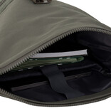 New Rebels New Rebels New York Ribbi Rolltop Rucksack 17-21 l Schulranzen & Arbeitstasche Rippstoff-Laptop-Rucksack 15,6 Zoll Salbeigrün