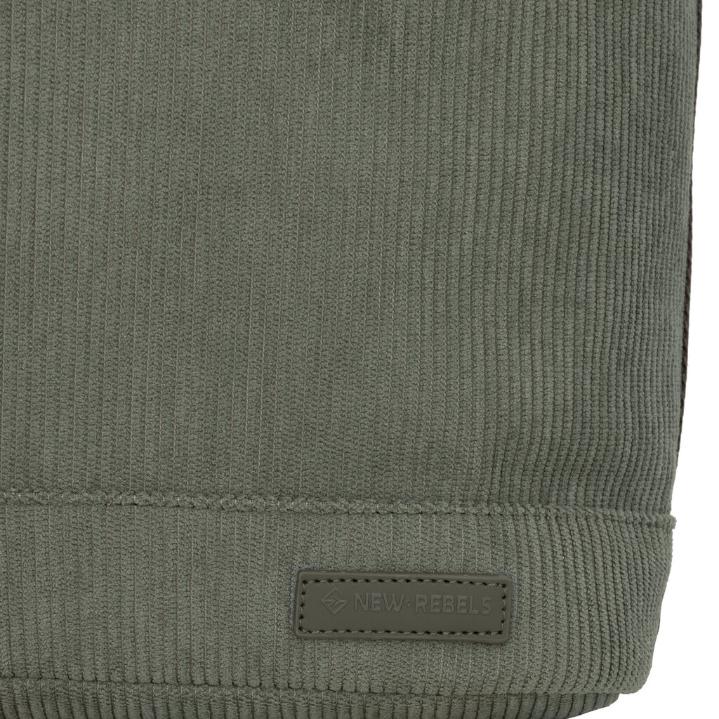 New Rebels New Rebels New York Ribbi Rolltop Rugzak 17-21L Schooltas & Werktas Ribstof Laptop Rugtas 15.6 inch Sage Green