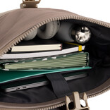 New Rebels New Rebels New York Ribbi Rolltop Rucksack 17-21 l Schulranzen & Arbeitstasche Rippstoff-Laptop-Rucksack 15,6 Zoll Taupe