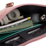 New Rebels New Rebels New York Ribbi Rolltop Rugzak 17-21L Schooltas & Werktas Ribstof Laptop Rugtas 15.6 inch Old Pink