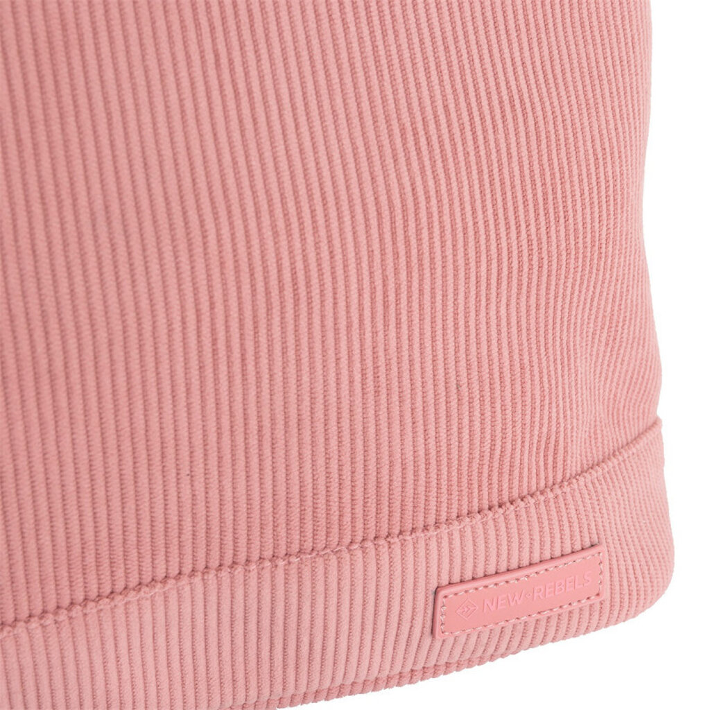 New Rebels New Rebels New York Ribbi Rolltop Rugzak 17-21L Schooltas & Werktas Ribstof Laptop Rugtas 15.6 inch Old Pink