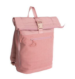New Rebels New Rebels New York Ribbi Rolltop Rugzak 17-21L Schooltas & Werktas Ribstof Laptop Rugtas 15.6 inch Old Pink