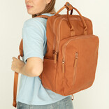 New Rebels New Rebels Ribbi Milwaukee – Laptoptasche Schultasche Arbeitstasche 15,6 Zoll Laptopfach Rucksack Rib Fabric 18L Coffee Brown