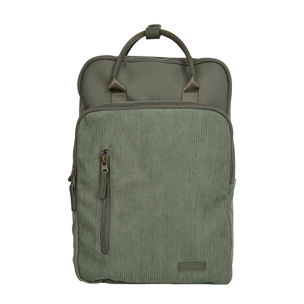 New Rebels New Rebels Ribbi Milwaukee – Laptoptas Schooltas Werktas 15.6 inch Laptopvak Rugzak Rib Fabric 18L Sage Green
