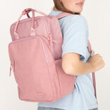 New Rebels New Rebels Ribbi Milwaukee – Laptoptas Schooltas Werktas 15.6 inch Laptopvak Rugzak Rib Fabric 18L Old Pink