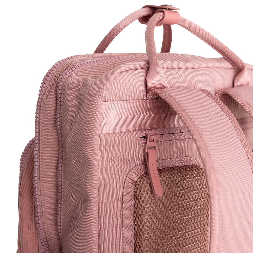 New Rebels New Rebels Ribbi Milwaukee – Laptoptasche Schultasche Arbeitstasche 15,6 Zoll Laptopfach Rucksack Rib Fabric 18L Old Pink