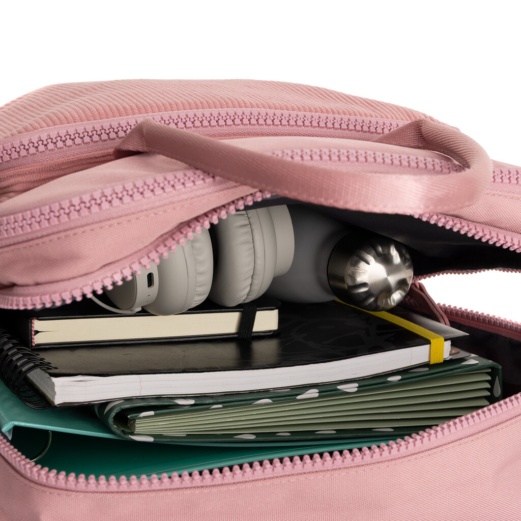 New Rebels New Rebels Ribbi Milwaukee – Laptoptas Schooltas Werktas 15.6 inch Laptopvak Rugzak Rib Fabric 18L Old Pink