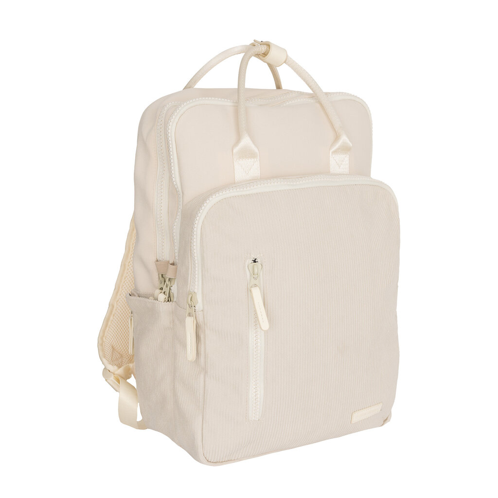 New Rebels New Rebels Ribbi Milwaukee – Laptoptas Schooltas Werktas 15.6 inch Laptopvak Rugzak Rib Fabric 18L Beige