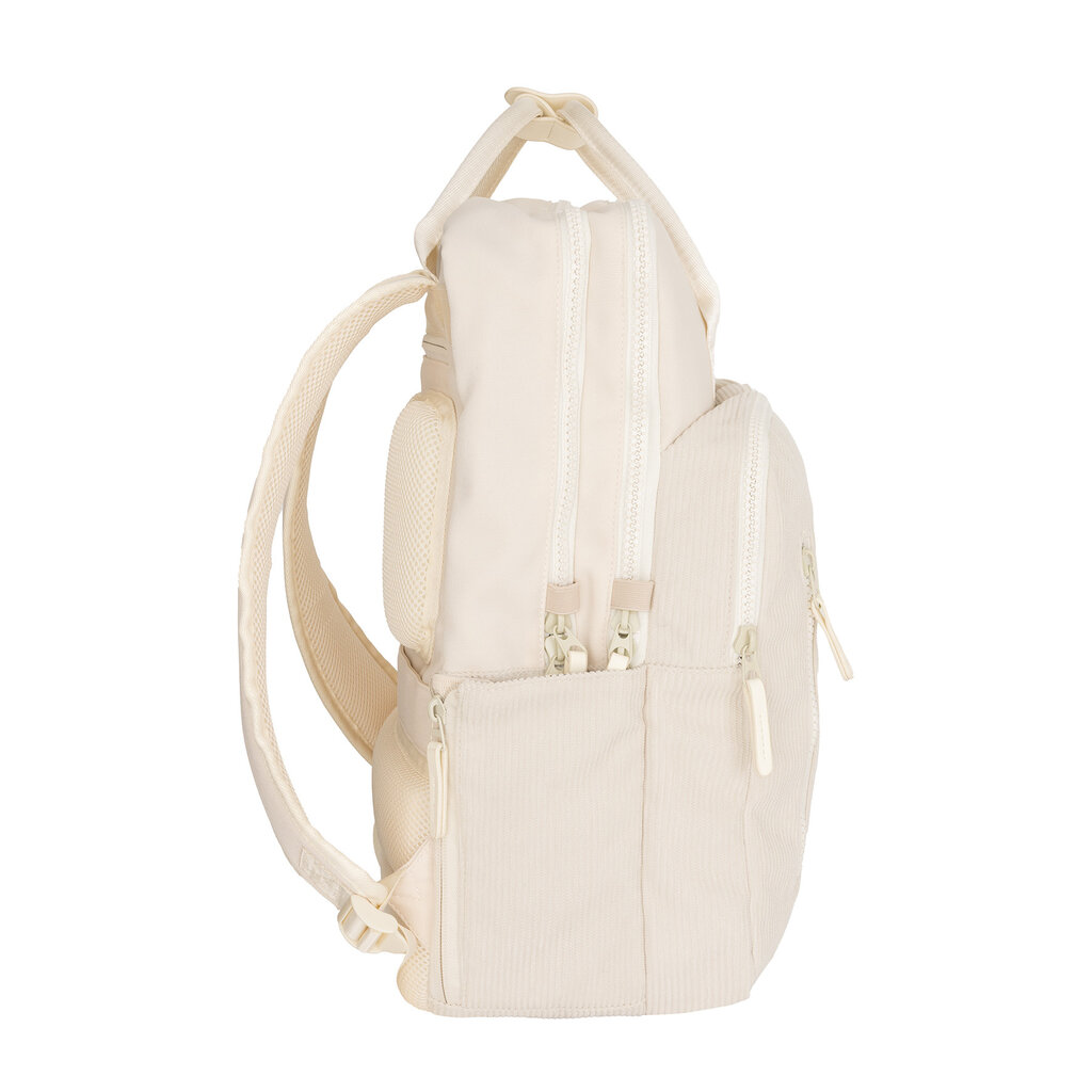 New Rebels New Rebels Ribbi Milwaukee – Laptoptas Schooltas Werktas 15.6 inch Laptopvak Rugzak Rib Fabric 18L Beige