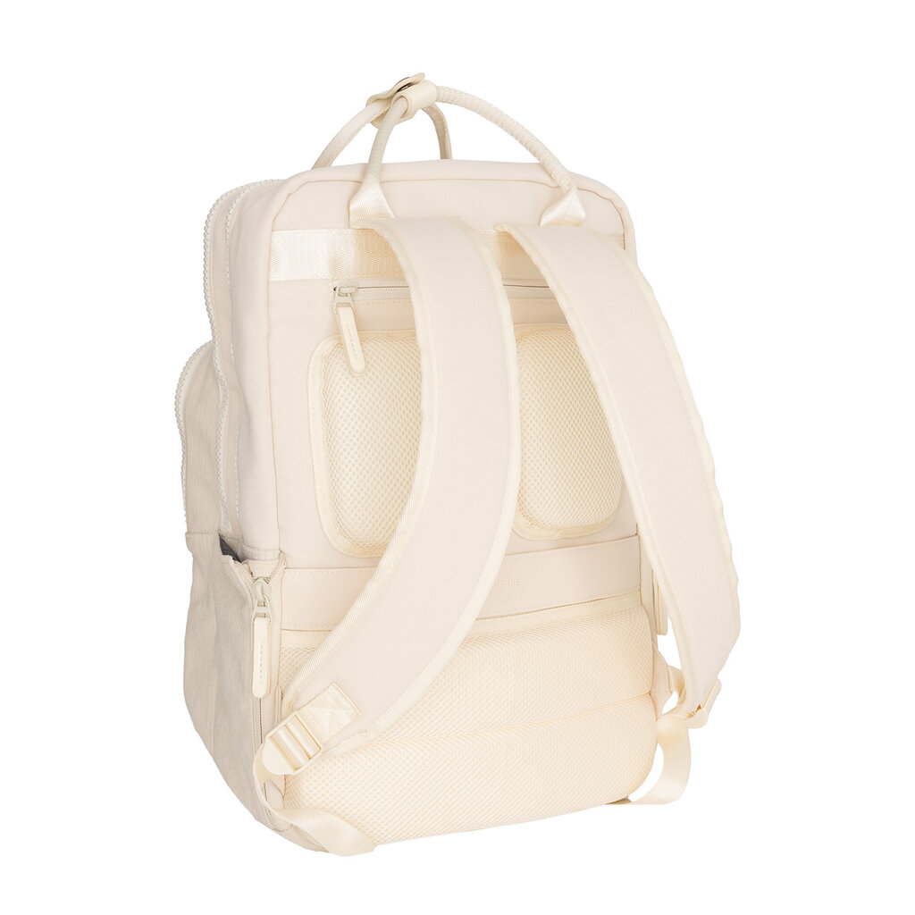 New Rebels New Rebels Ribbi Milwaukee – Laptoptas Schooltas Werktas 15.6 inch Laptopvak Rugzak Rib Fabric 18L Beige