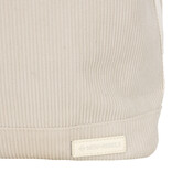 New Rebels New Rebels New York Ribbi Rolltop Backpack 17-21L School Bag & Work Bag Ribbed Fabric Laptop Backpack 15.6 inch Beige