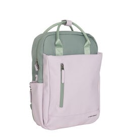 New Rebels New Rebels Ferron Miami Rugzak 9L Waterafstotende Laptop Rugtas 13 inch Schooltas en Werktas van PU Nylon Comfortabel Lila