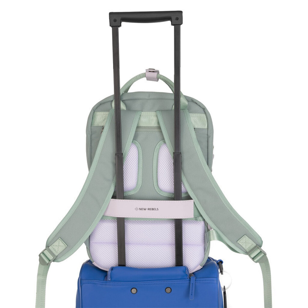 New Rebels New Rebels Ferron Miami Rugzak 9L Waterafstotende Laptop Rugtas 13 inch Schooltas en Werktas van PU Nylon Comfortabel Lila