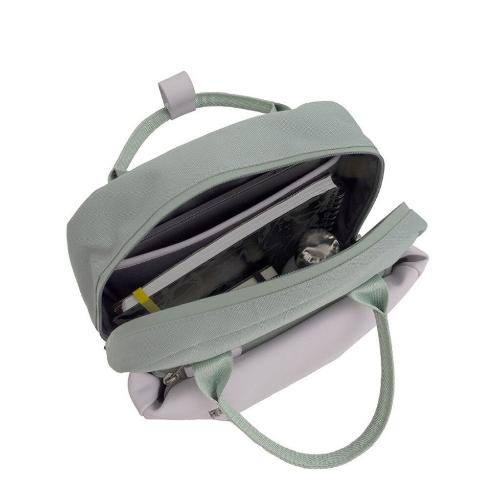 New Rebels New Rebels Ferron Miami Rugzak 9L Waterafstotende Laptop Rugtas 13 inch Schooltas en Werktas van PU Nylon Comfortabel Lila