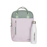 New Rebels New Rebels Ferron Miami Rugzak 9L Waterafstotende Laptop Rugtas 13 inch Schooltas en Werktas van PU Nylon Comfortabel Lila