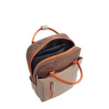 New Rebels Ferron Miami Rugzak 9L Waterafstotende Laptop Rugtas 13 inch Schooltas en Werktas van PU Nylon Coffee