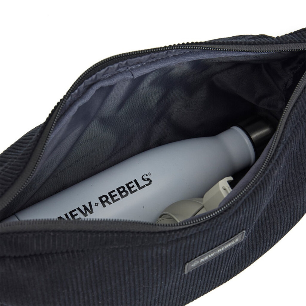 New Rebels New Rebels Ribbi Rose Schoudertas 6.1L Ribstof Polyester – Comfortabele dagelijkse crossbody - Zwart