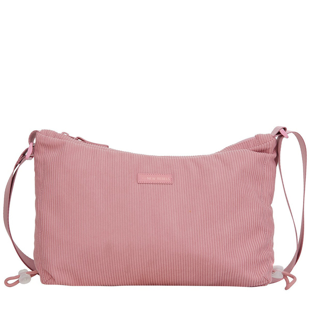 New Rebels New Rebels Ribbi Rose Schoudertas 6.1L Ribstof Polyester – Comfortabele dagelijkse crossbody - Old Pink