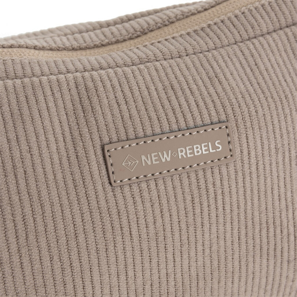 New Rebels New Rebels Ribbi Rose Schoudertas 6.1L Ribstof Polyester – Comfortabele dagelijkse crossbody - Taupe