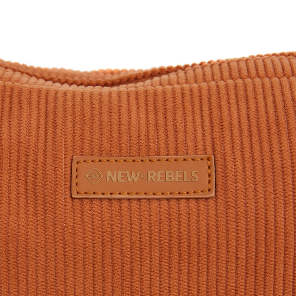 New Rebels New Rebels Ribbi Rose Shoulder Bag 6.1L Ribbed Polyester – Comfortable everyday crossbody bag - Coffee Brown