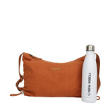 New Rebels New Rebels Ribbi Rose Shoulder Bag 6.1L Ribbed Polyester – Comfortable everyday crossbody bag - Coffee Brown