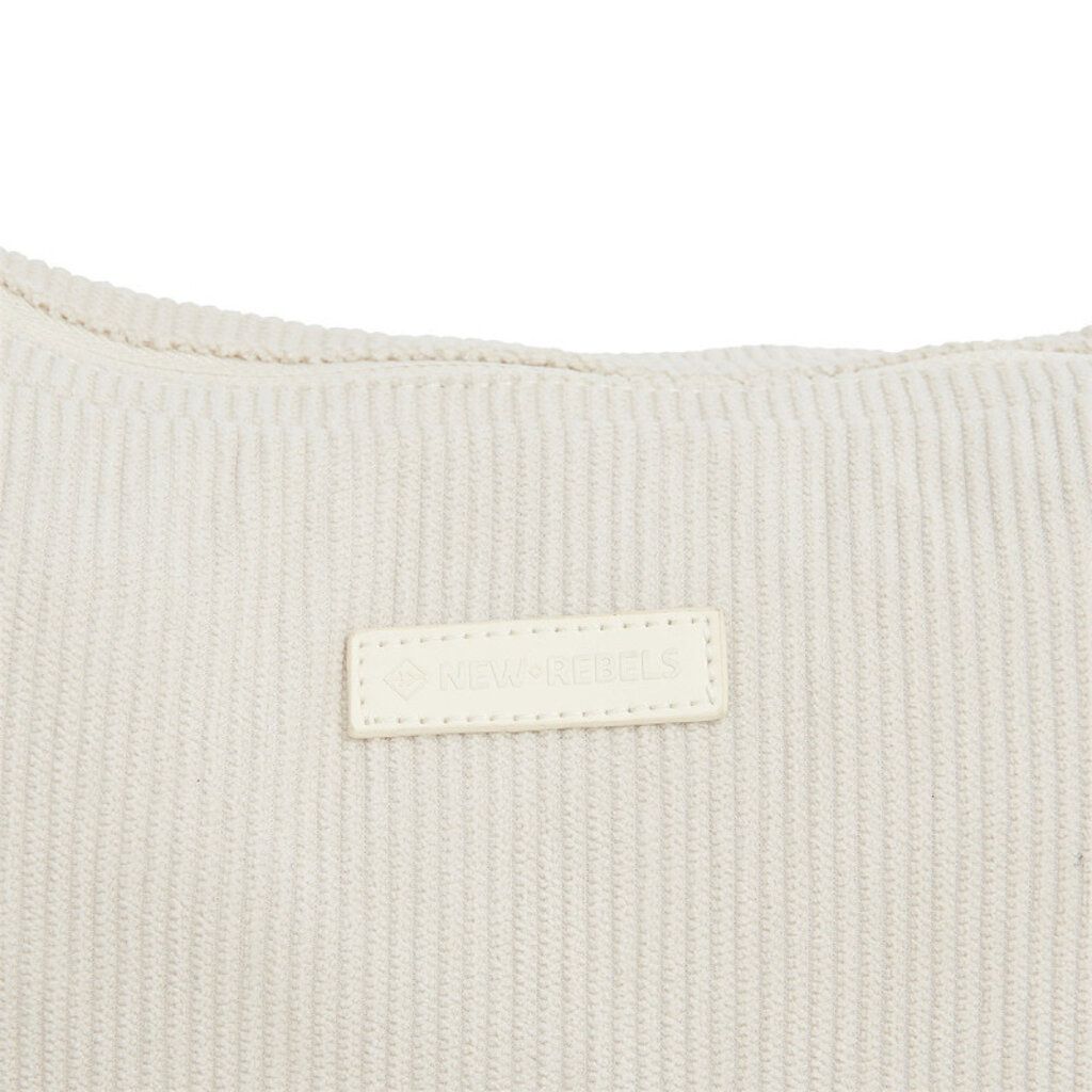 New Rebels New Rebels Ribbi Rose Shoulder Bag 6.1L Ribbed Polyester – Comfortable everyday crossbody bag - Beige