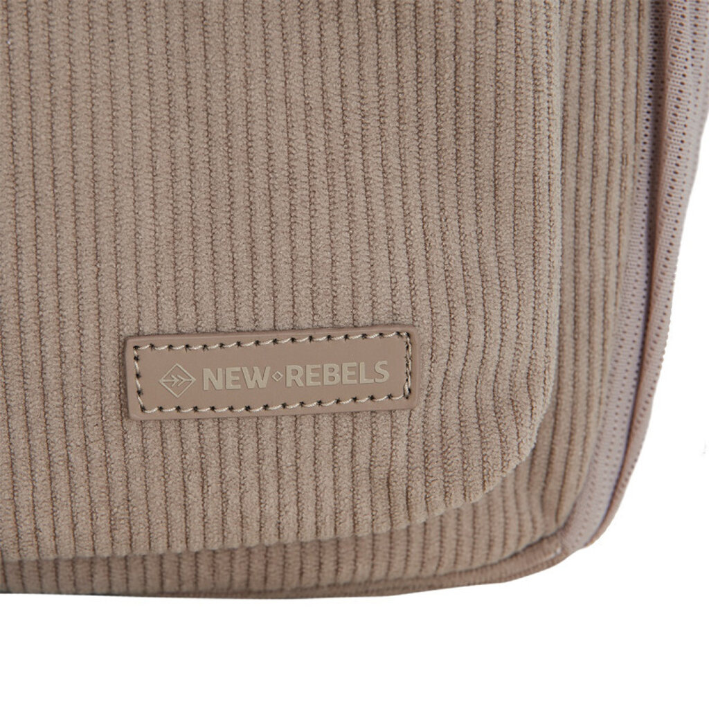 New Rebels New Rebels Ribbi Juno Handel Backpack mini – Ribbed fabric 900D Polyester 7L Lightweight & Comfortable – 23x10x31 cm – Women's & Men's Backpack Taupe