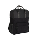 New Rebels New Rebels Los Angeles Ribbi Rolltop Rugzak 13L – Stevig Rib Polyester – Lichtgewicht Schooltas & Werktas - Black