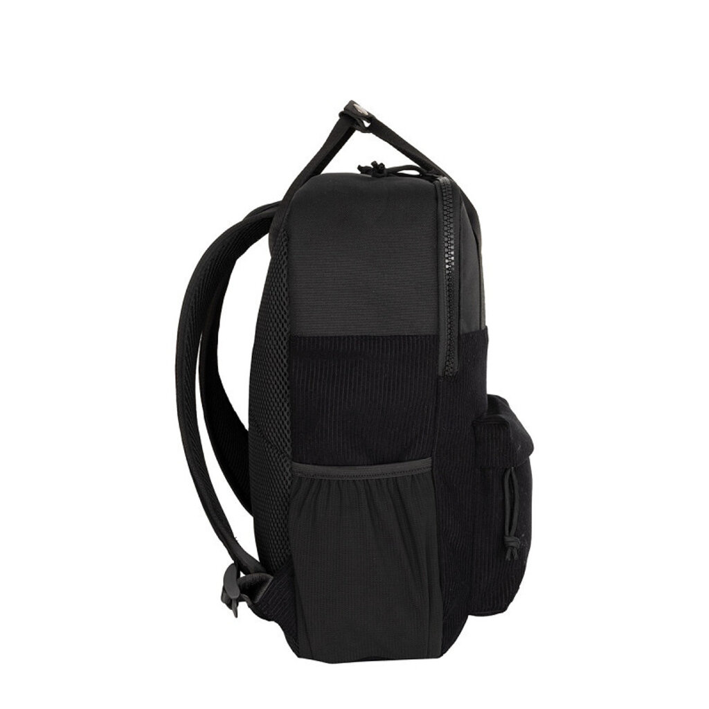 New Rebels New Rebels Los Angeles Ribbi Rolltop Rugzak 13L – Stevig Rib Polyester – Lichtgewicht Schooltas & Werktas - Black