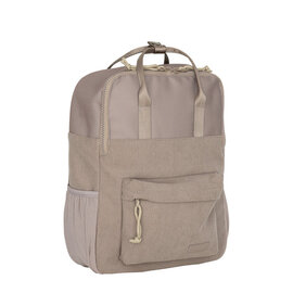 New Rebels Los Angeles Ribbi Rolltop Rugzak 13L – Stevig Rib Polyester – Lichtgewicht Schooltas & Werktas - Taupe