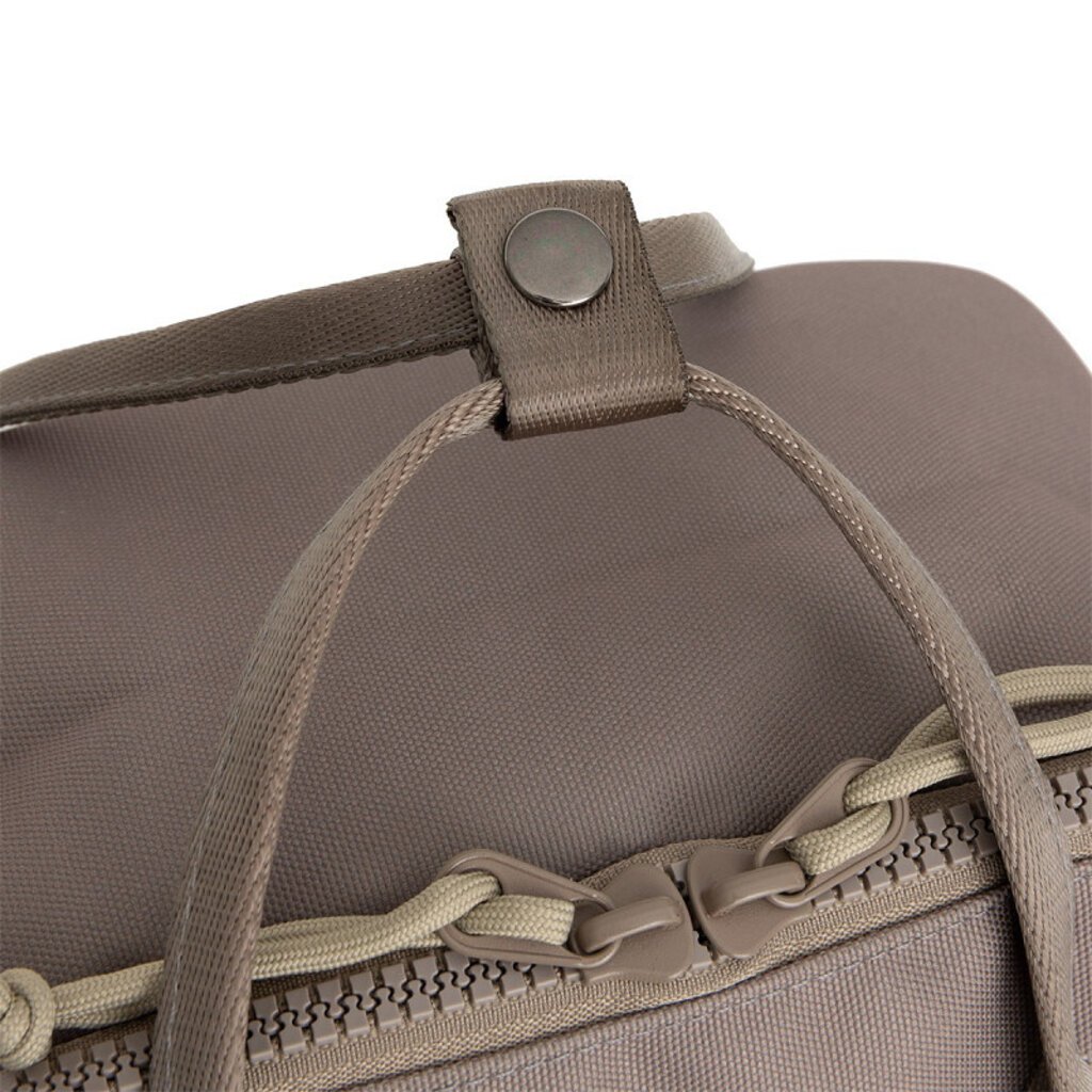 New Rebels New Rebels Los Angeles Ribbi Rolltop Backpack 13L – Sturdy Rib Polyester – Lightweight School Bag & Work Bag - Taupe