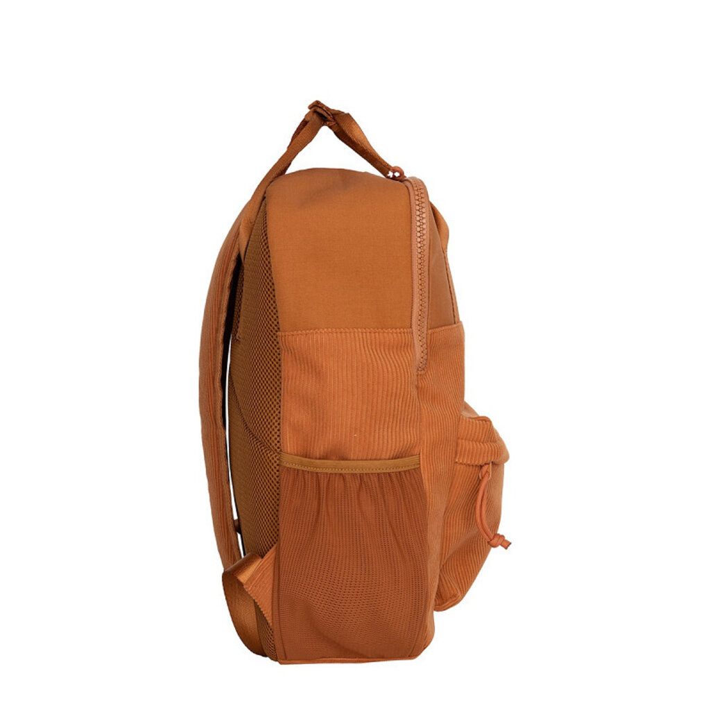 New Rebels New Rebels Los Angeles Ribbi Rolltop Rugzak 13L – Stevig Rib Polyester – Lichtgewicht Schooltas & Werktas - Coffee Brown