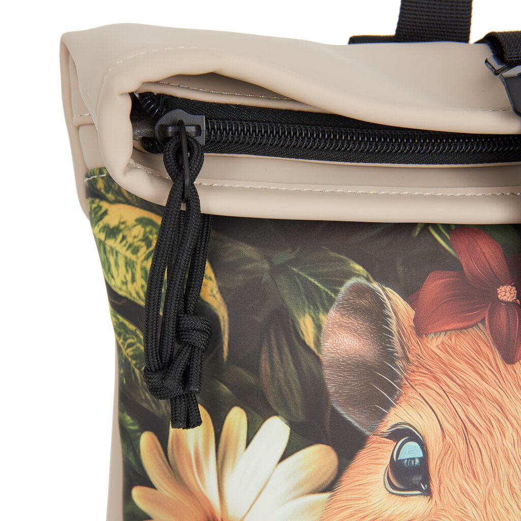New Rebels New Rebels Mart Arts – Los Angeles Capibara Beaver Rolltop Backpack Mini 7L Polyurethane Water-Repellent