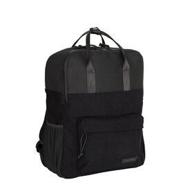New Rebels New Rebels Springfield Ribbi  Rugzak 13L – Stevig Rib Polyester – Lichtgewicht Schooltas & Werktas - Black