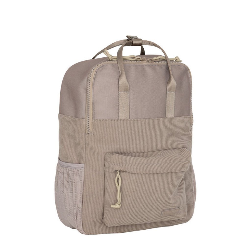 New Rebels New Rebels Springfield Ribbi Rugzak 13L – Stevig Rib Polyester – Lichtgewicht Schooltas & Werktas - Taupe