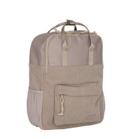 New Rebels New Rebels Springfield Ribbi Rugzak 13L – Stevig Rib Polyester – Lichtgewicht Schooltas & Werktas - Taupe