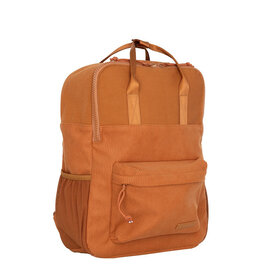 New Rebels New Rebels Springfield Ribbi  Rugzak 13L – Stevig Rib Polyester – Lichtgewicht Schooltas & Werktas - Coffee Brown / Cognac