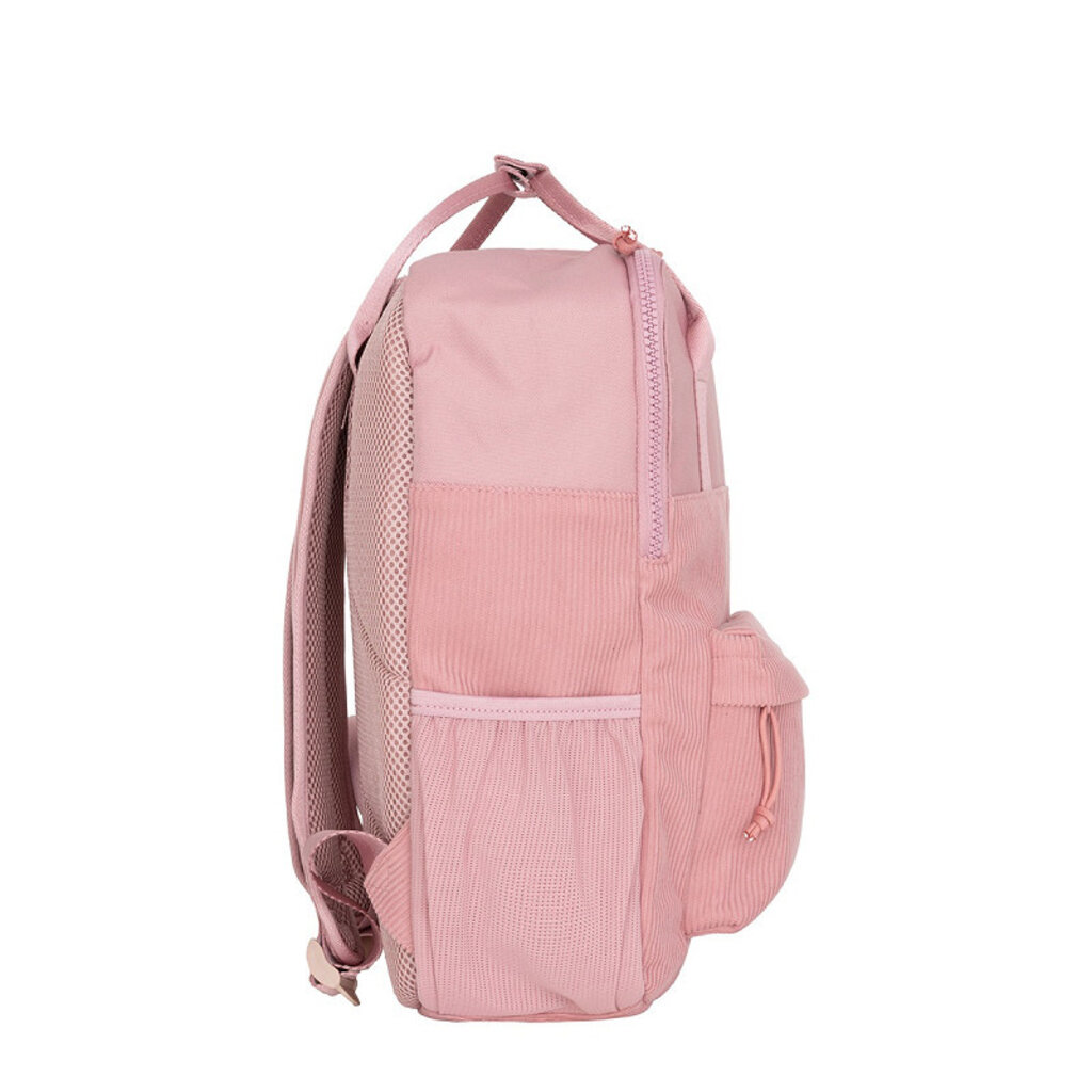 New Rebels Springfield Los Angeles Ribbi Rugzak 13L – Stevig Rib Polyester – Lichtgewicht Schooltas & Werktas - Old Pink