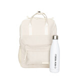 New Rebels New Rebels Springfield Ribbi  Backpack 13L – Sturdy Rib Polyester – Lightweight School Bag & Work Bag - Beige