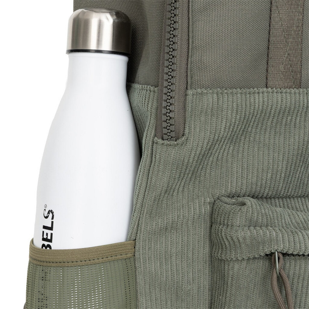 New Rebels New Rebels Springfield Ribbi  Rucksack 13L – Robustes Rib-Polyester – Leichte Schultasche & Arbeitstasche – Salbeigrün