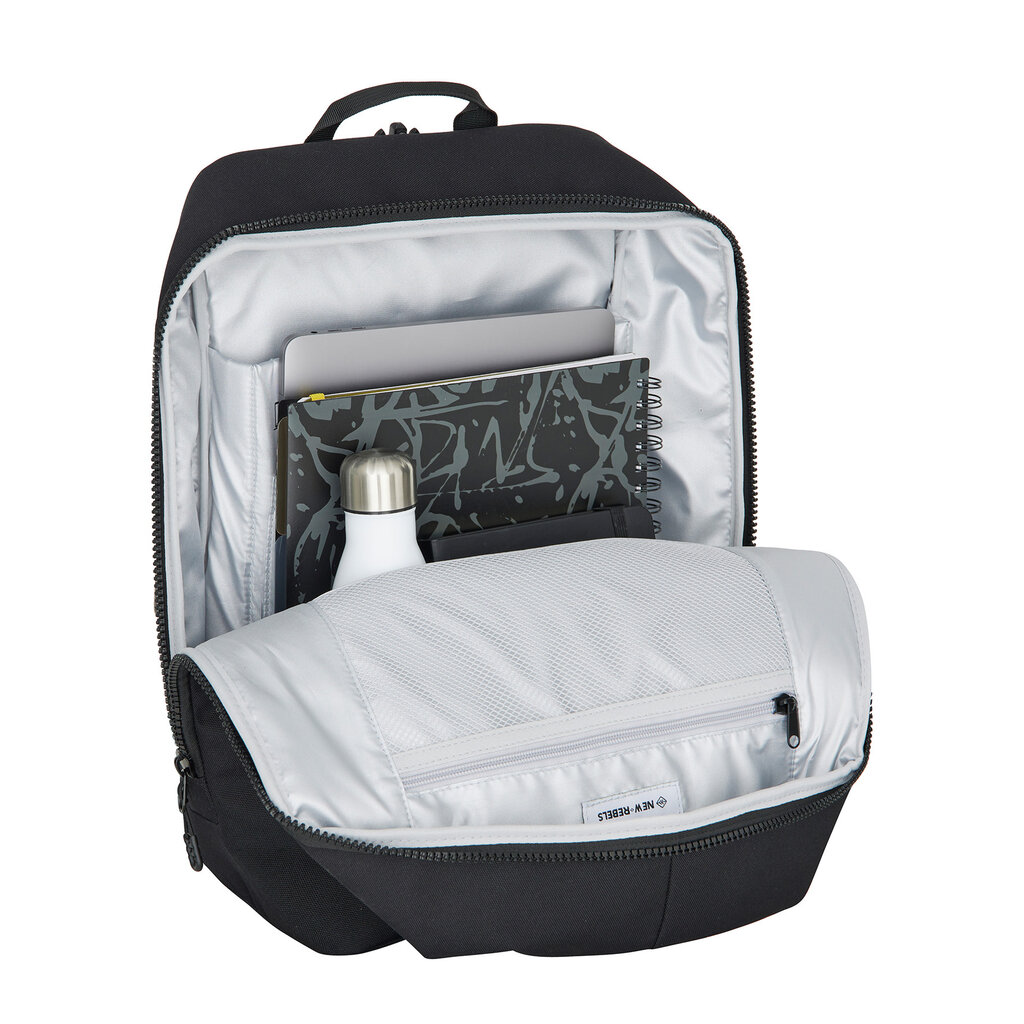 New Rebels New Rebels Valor Cranston Backpack – Comfortabele Waterafstotende Rugtas – 19L - Zwart