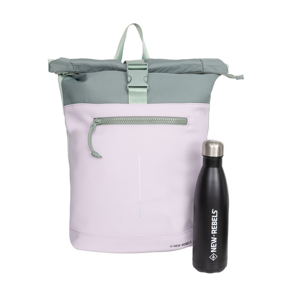 New Rebels New Rebels Mart New York Rolltop Backpack 17-21L Water-Repellent Laptop Bag 15.6 inch Work Backpack – Lilac