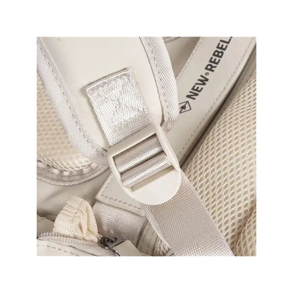 New Rebels New Rebels Bruce Miami Rugzak 9L Waterafstotende Laptop Rugtas 13 inch Schooltas en Werktas van PU Nylon Comfortabel Comp 9L Beige