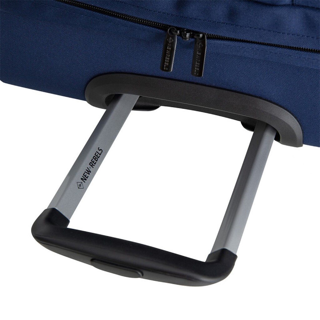 New Rebels New Rebels Gassaway Trolley 35L Sturdy Lightweight Travel Suitcase with Double Wheels – Navy Blue