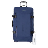 New Rebels New Rebels Gassaway Trolley 35L Sturdy Lightweight Travel Suitcase with Double Wheels – Navy Blue