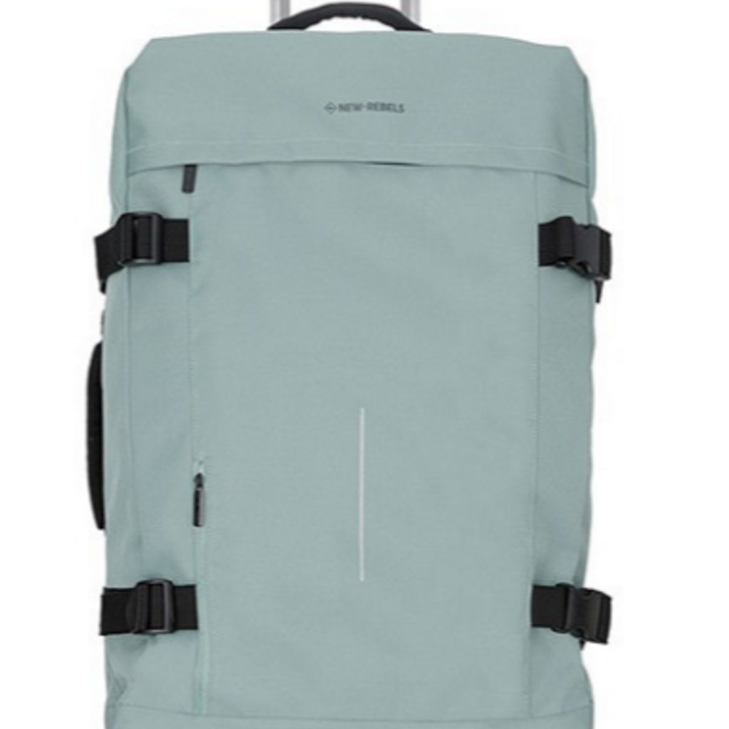 New Rebels New Rebels Gassaway Trolley 35L Robuster, Leichter Reisekoffer mit Doppelrollen – Salbeigrün