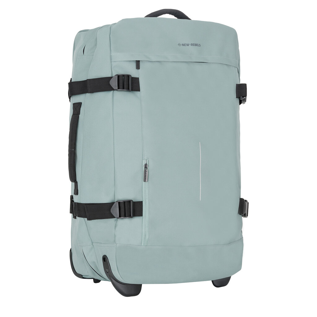 New Rebels New Rebels Gassaway Trolley Large Navy | Large Suitcase 73L | Lightweight Suitcase with Double Wheels | 70x39x27 cm | Salie Green