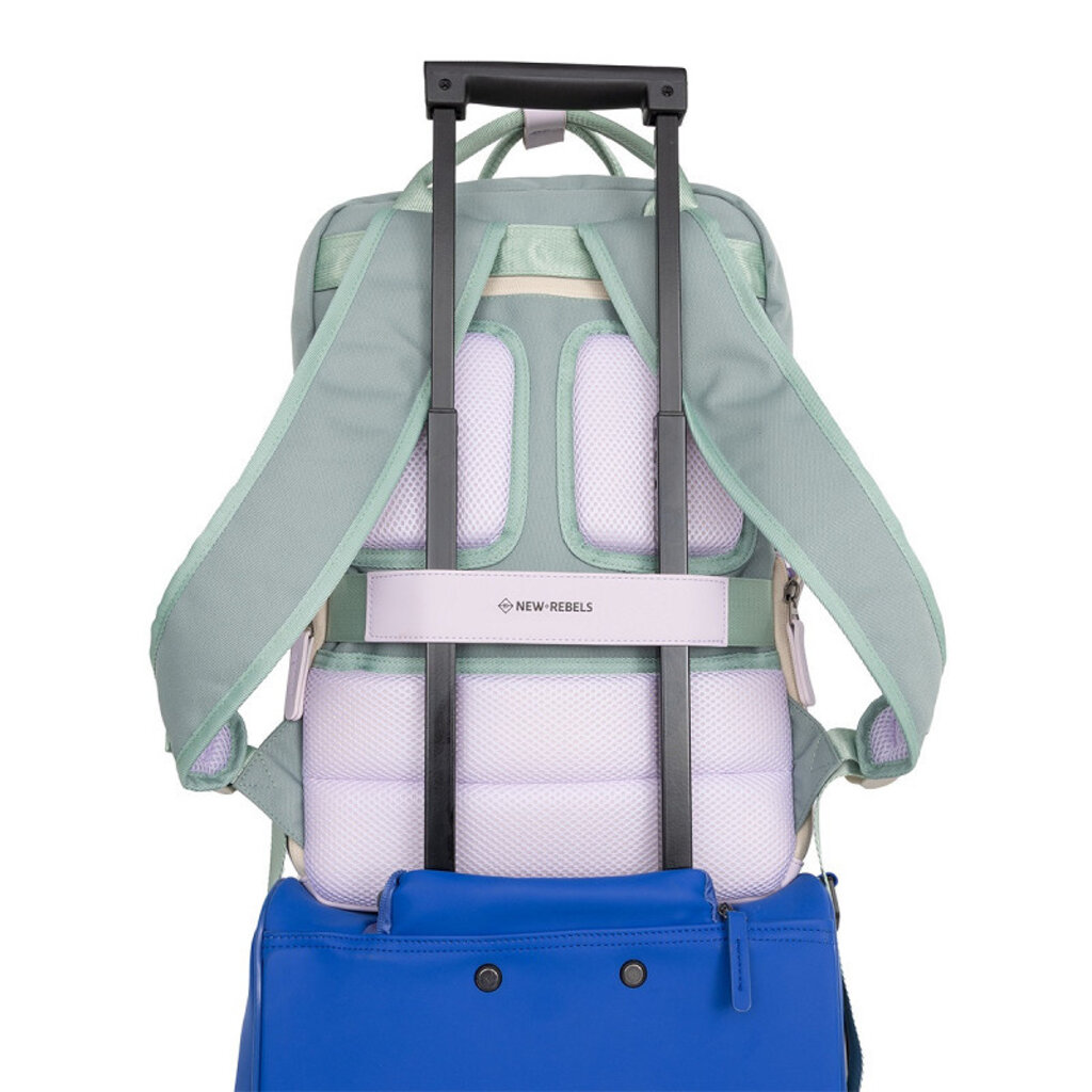 New Rebels New Rebels Ferron Milwaukee 19 Liter Laptop Backpack – Water-Resistant PU, Suitable for 15.6″ Laptop, 19L, Lilac